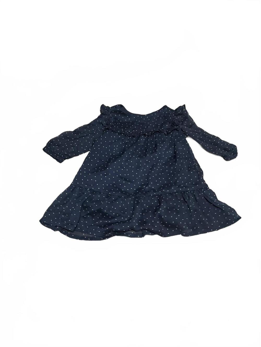baby B'gosh Navy Blue Polka Dot Dress 12M